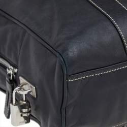 Pre Owned Prada Black Soft Leather Satchel