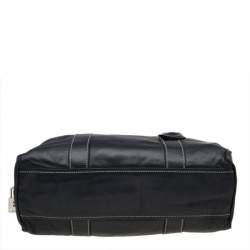 Pre Owned Prada Black Soft Leather Satchel