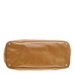 Pre Owned Prada Tan Saffiano Lux Leather Executive Galleria Tote