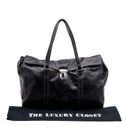 Pre Owned Prada Black Soft Leather Satchel