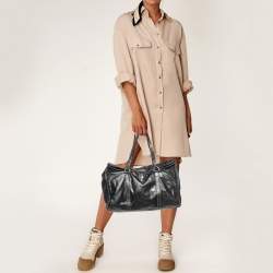 Pre Owned Prada Black Soft Leather Satchel