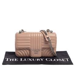 Pre Owned Prada Beige Diagramme Leather Flap Crossbody Bag 