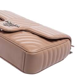 Pre Owned Prada Beige Diagramme Leather Flap Crossbody Bag 
