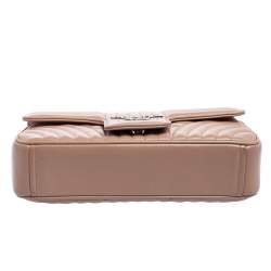 Pre Owned Prada Beige Diagramme Leather Flap Crossbody Bag 