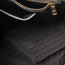 Pre Owned Prada Grey Saffiano Lux Leather Open Galleria Tote