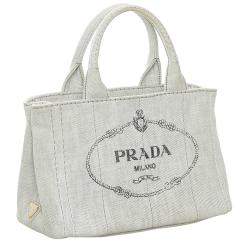 Prada Logo Canvas Tote