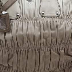 Pre Owned Prada Grey/Brown Ombre Gaufre Leather Tote