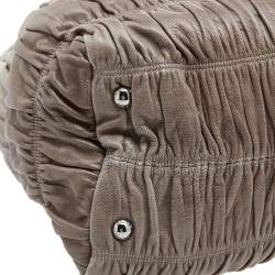 Pre Owned Prada Grey/Brown Ombre Gaufre Leather Tote