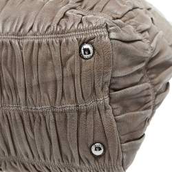 Pre Owned Prada Grey/Brown Ombre Gaufre Leather Tote