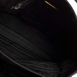 Pre Owned Prada Black Nylon Logo Tote