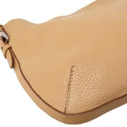 Pre Owned Prada Beige Vitello Daino Leather Hobo