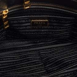 Pre Owned Prada Saffiano Lux Leather Large Double Zip Tote