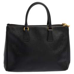 Pre Owned Prada Saffiano Lux Leather Large Double Zip Tote