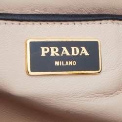 Pre Owned Prada Black Gaufre Leather Flap Chain Shoulder Bag