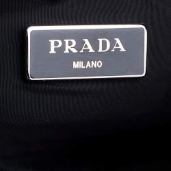 Pre Owned Prada Navy Blue Tessuto Nylon Bomber Satchel