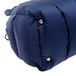 Pre Owned Prada Navy Blue Tessuto Nylon Bomber Satchel