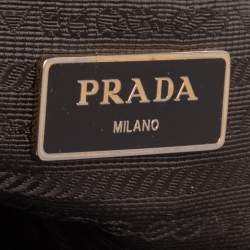 Pre Owned Prada Grey Saffiano Lux Leather Large Double Zip Tote