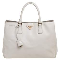 Prada Galleria Saffiano Leather Large Bag In White