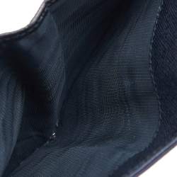 Pre Owned Prada Navy Blue Nylon Trifold Wallet