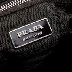 Pre Owned Prada Brown Printed Canvas and Leather Hobo
