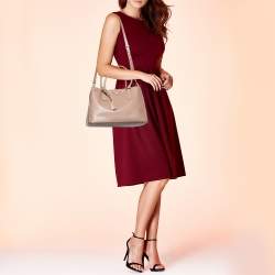 Pre Owned Prada Beige Saffiano Leather Medium Galleria Tote