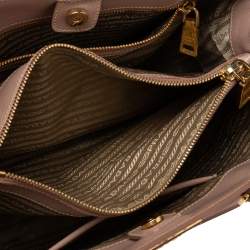 Pre Owned Prada Beige Saffiano Leather Medium Galleria Tote