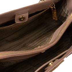 Pre Owned Prada Beige Saffiano Leather Medium Galleria Tote