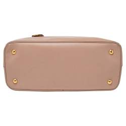 Pre Owned Prada Beige Saffiano Leather Medium Galleria Tote