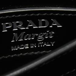 Pre Owned Prada Black Nylon and Leather Margit Tassel Flap Shoulder bag