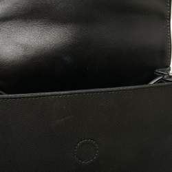 Pre Owned Prada Black Nylon and Leather Margit Tassel Flap Shoulder bag