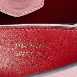 Pre Owned Prada Pink Saffiano Leather Panier Top Handle Bag