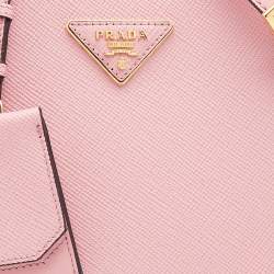Pre Owned Prada Pink Saffiano Leather Panier Top Handle Bag
