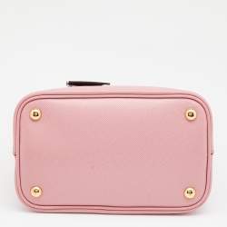 Pre Owned Prada Pink Saffiano Leather Panier Top Handle Bag