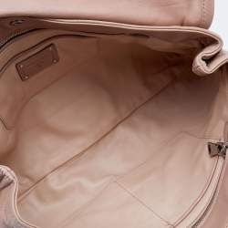 Pre Owned Prada Beige Nappa Leather Antique Flap Clutch