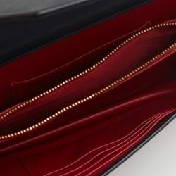 Pre Owned Prada Black Saffiano Leather Mini Envelope Crossbody Bag