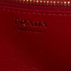 Pre Owned Prada Black Saffiano Leather Mini Envelope Crossbody Bag
