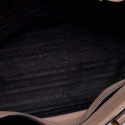 Pre Owned Prada Beige Saffiano Lux and Soft Leather Small Tote