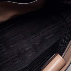 Pre Owned Prada Beige Saffiano Lux and Soft Leather Small Tote