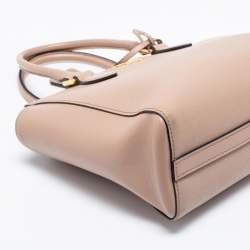 Pre Owned Prada Beige Saffiano Lux and Soft Leather Small Tote