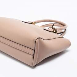 Pre Owned Prada Beige Saffiano Lux and Soft Leather Small Tote