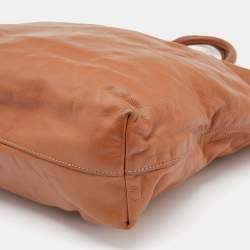 Pre Owned Prada Brown Vitello Daino Leather Tote