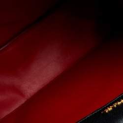 Pre Owned Prada Black Saffiano Leather Medium Double Handle Tote