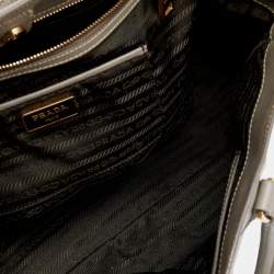 Pre Owned Prada Grey Saffiano Leather Large Galleria Tote