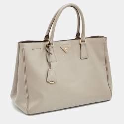 Pre Owned Prada Grey Saffiano Leather Large Galleria Tote