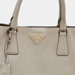 Pre Owned Prada Grey Saffiano Leather Large Galleria Tote