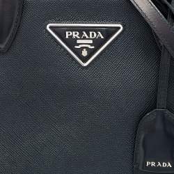 Pre Owned Prada Black Saffiano Leather Kristen Tote
