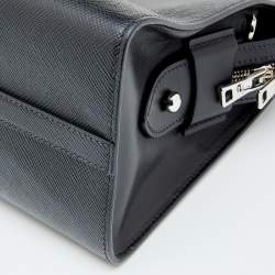 Pre Owned Prada Black Saffiano Leather Kristen Tote