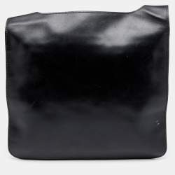 Pre Owned Prada Beige/Black Canvas And Leather Crossbody Bag