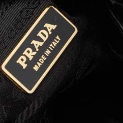 Pre Owned Prada Black Nylon and Leather Small Bow Hobo