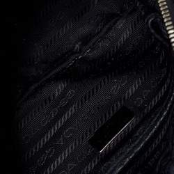 Pre Owned Prada Black Vitello Daino Leather Mini Camera Crossbody Bag